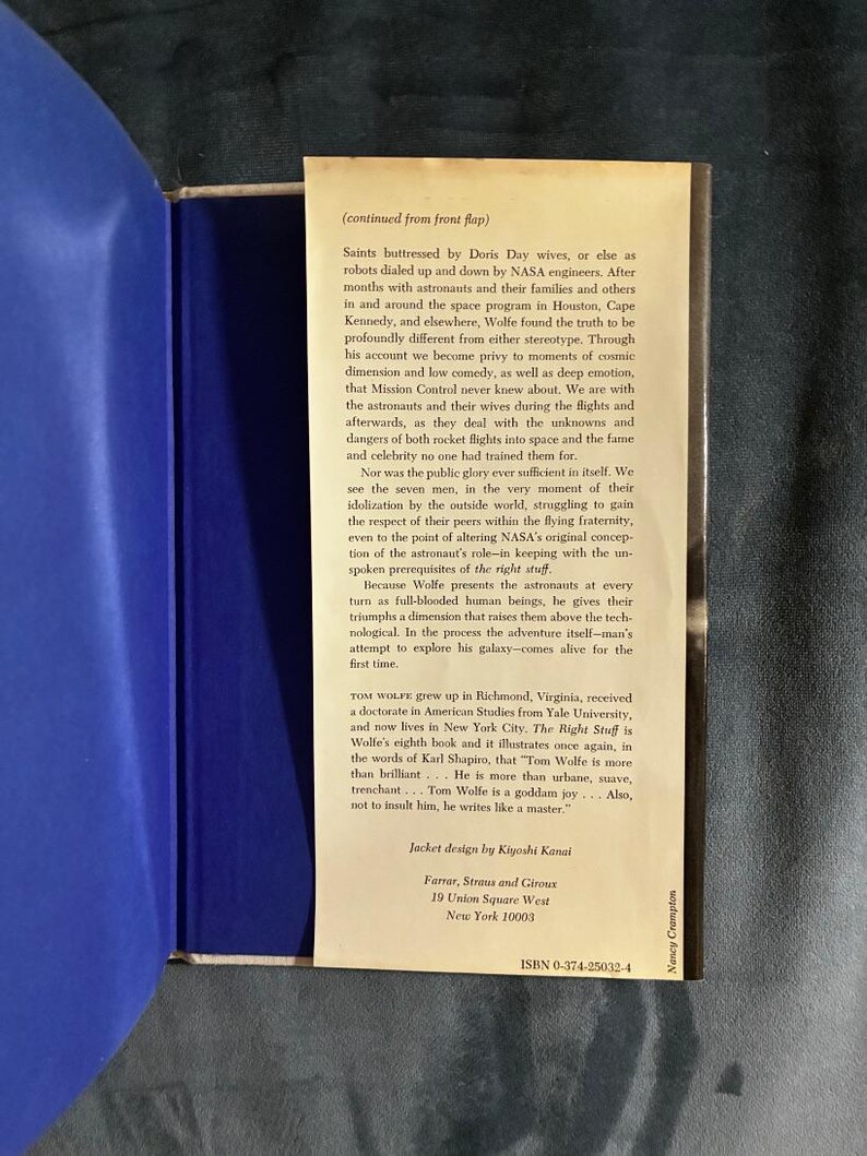 Elegidos para la gloria de Tom Wolfe, 1979, primera edición, primera impresión, casi perfecto/muy bueno. imagen 5