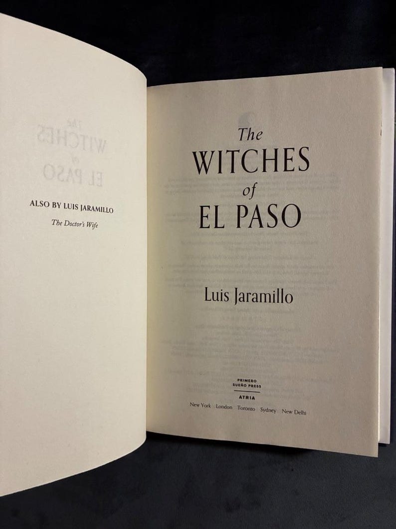 Las brujas de El Paso de Luis Jaramillo. Primera edición, primera impresión. Tapa dura. En excelente estado. imagen 5