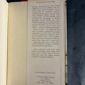 Metropolitan Life von Fran Lebowitz, Erstausgabe, nahezu neuwertig Bild 5
