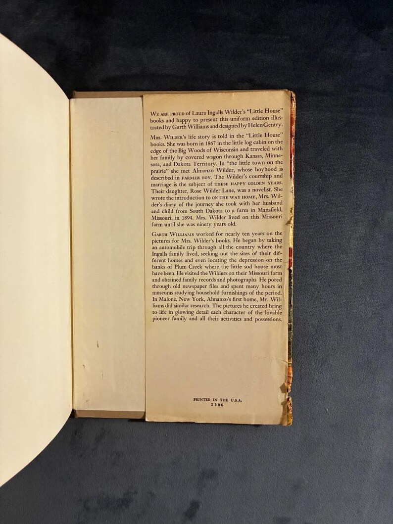 Little House in the Big Woods: Laura Ingalls Wilder Book Club Edition (Hardcover) image 4