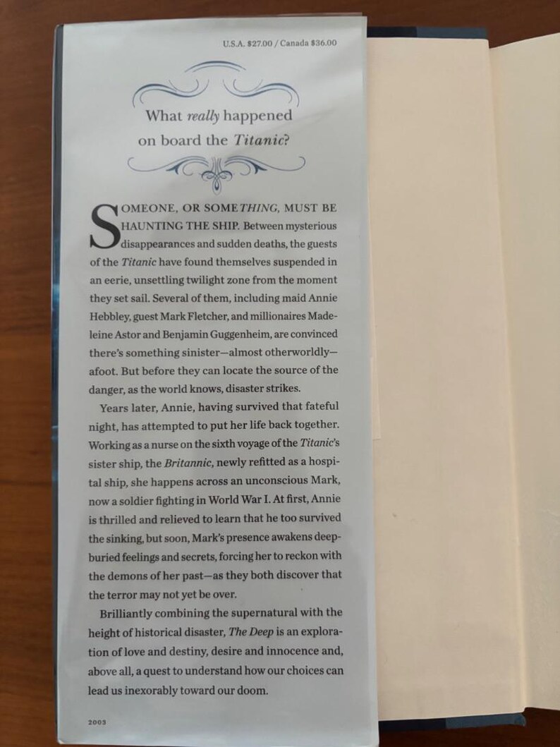 The Deep by Alma Katsu First Edition First Printing Hardcover image 3