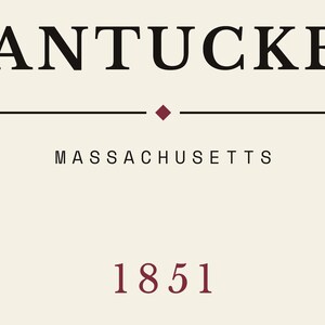 Nantucket Pennant, Literary Wall Art, Moby Dick Print, Coastal Decor image 10