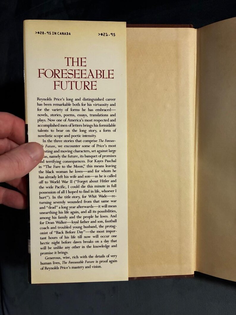 The Foreseeable Future by Reynolds Price 1991 First Edition First Printing Fine/Near Fine image 2
