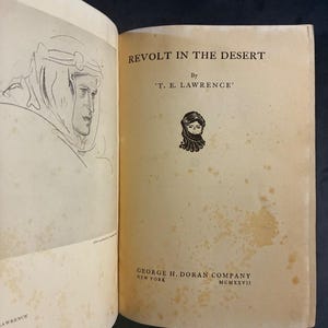 Revolt in the Desert by 'T. E. Lawrence' 1927 First Edition First Printing Good Hardcover image 6