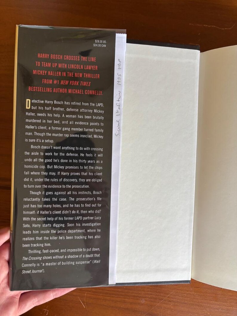Michael Connelly, De Oversteek, Gesigneerde eerste editie, hardcover (in bijna perfecte staat) afbeelding 4