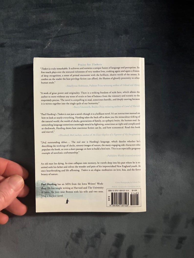 Tinkers by Paul Harding First Edition First Printing Near Fine Paperback image 2