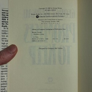 Versprechen, die man halten sollte von George Bernau, 1988, Erstausgabe, erster Druck, nahezu neuwertig/sehr gut, Hardcover. Bild 3