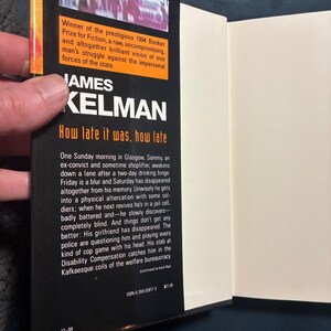 How late it was, how late by James Kelman 1995 First Edition First Printing Near Fine/Near Fine Hardcover image 2