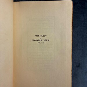 1918 Anthology of Magazine Verse & American Poetry (First Edition) image 11