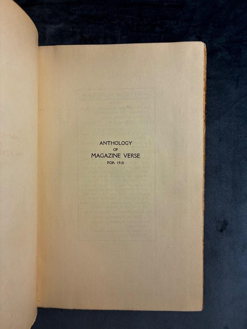 1918 Anthology of Magazine Verse & American Poetry (First Edition) image 11