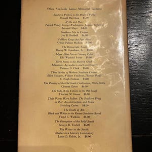 The Dispossessed Garden: Pastoral and History in Southern Lit, Lewis P. Simpson 1975 image 6