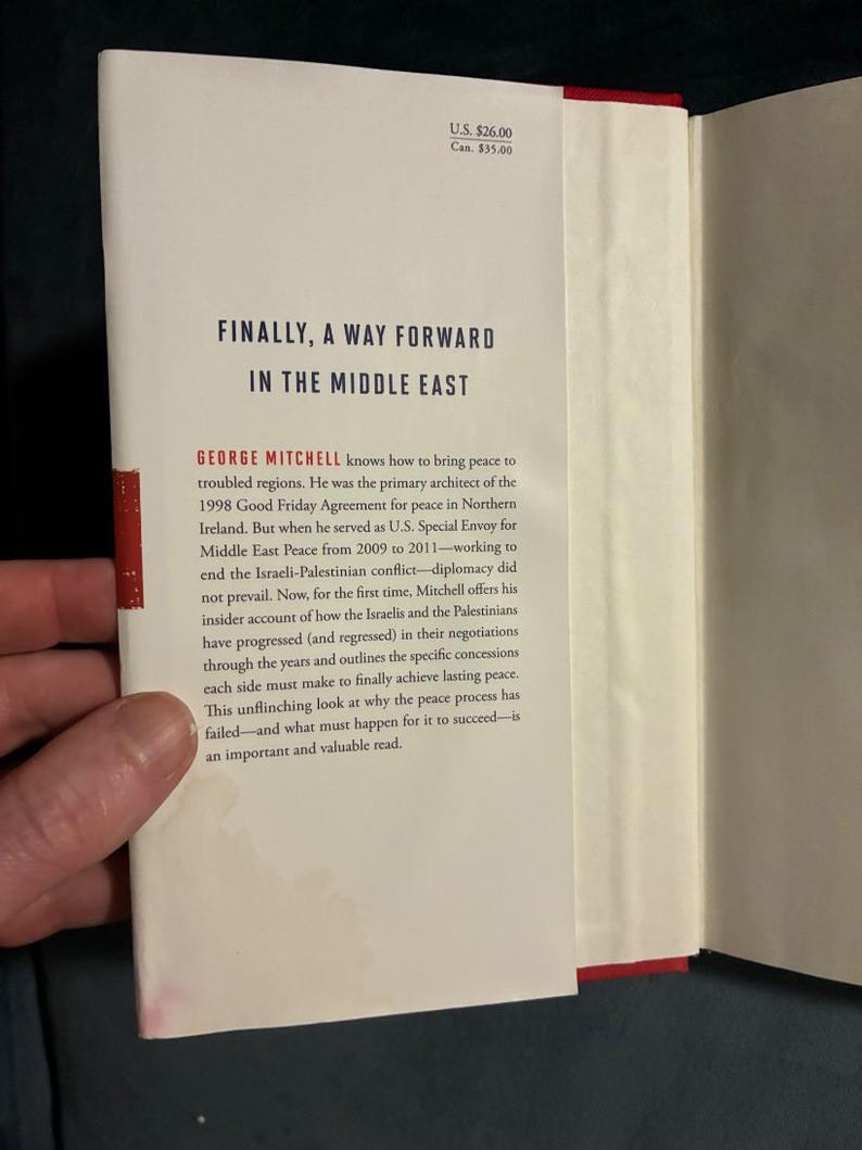 A Path to Peace by George J. Mitchell and Alon Sachar First Edition Second Printing Fine/Very Good Hardcover image 2