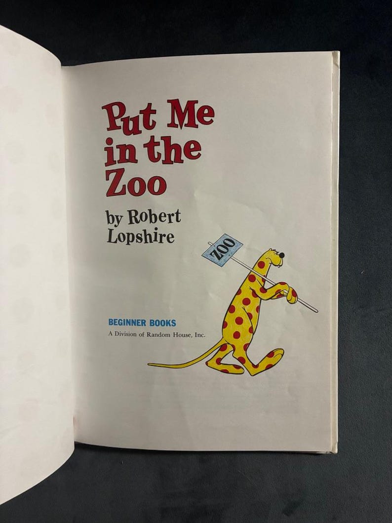 „Setz mich in den Zoo“ von Robert Lopshire, 1988, Beginner Books (Random House), Ausgabe: Sehr gut Bild 5