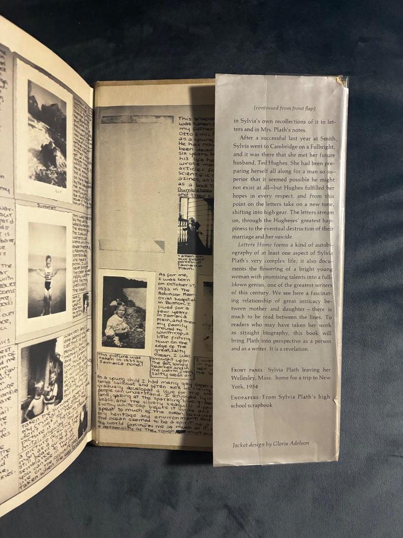 Letters Home av Sylvia Plath (redigerad av Aurelia Schober Plath) 1975 Första upplagan Första trycket Nästan bra/Mycket bra bild 9