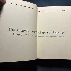 Die gefährliche Welt der Spione und Spionage von Robert Liston, Erste Auflage, Erster Druck, Sehr guter Zustand/Gut, Hardcover Bild 4