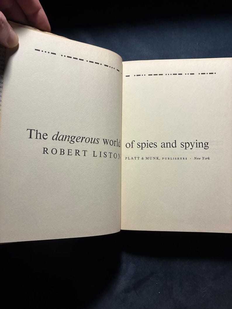 Die gefährliche Welt der Spione und Spionage von Robert Liston, Erste Auflage, Erster Druck, Sehr guter Zustand/Gut, Hardcover Bild 4