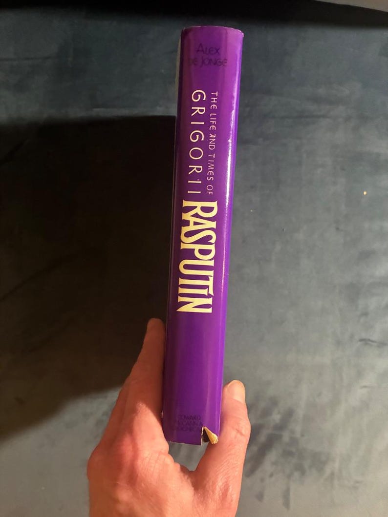 La vita e i tempi di Grigorii Rasputin di Alex de Jonge, prima edizione del 1982, condizioni quasi perfette/ottime, copertina rigida. immagine 7