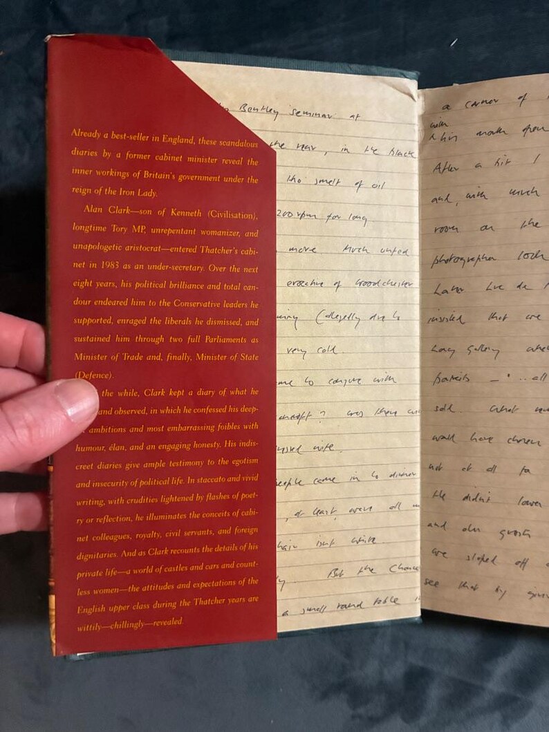 Mrs. Thatcher's Minister: The Private Diaries of Alan Clark 1994 First Edition First Printing Near Fine/Very Good image 8
