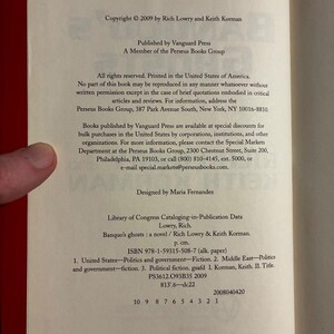 Banquo's Ghosts by Rich Lowry & Keith Korman 2009 First Edition First Printing Near Fine/VG+ image 3