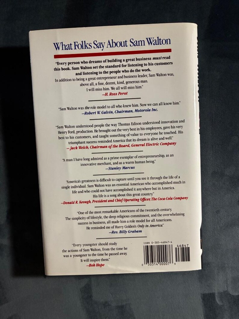 Sam Walton: Made in America — My Story by Sam Walton with John Huey 1992 First Edition First Printing Near Fine/Very Good Hardcover image 6
