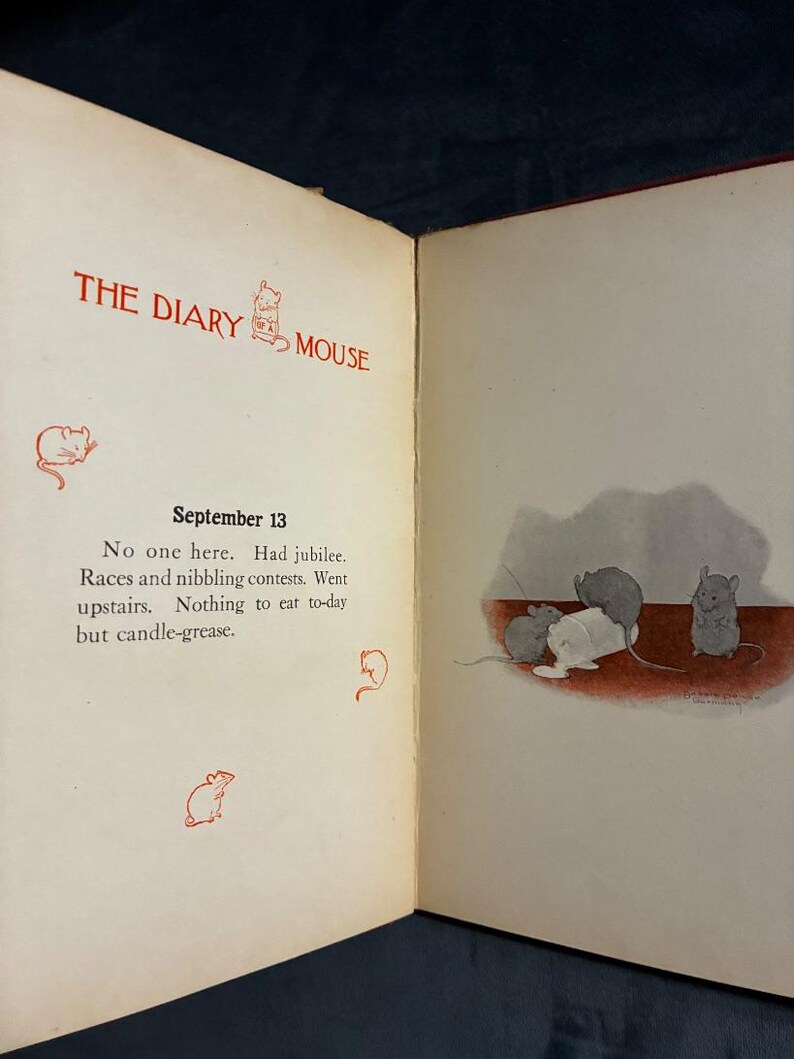 The Diary of a Mouse by Edith Dunham 1907 First Edition Good Hardcover image 8
