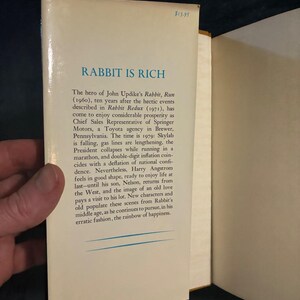 Rabbit Is Rich by John Updike First Edition First Printing Near Fine/Very Good Hardcover image 2