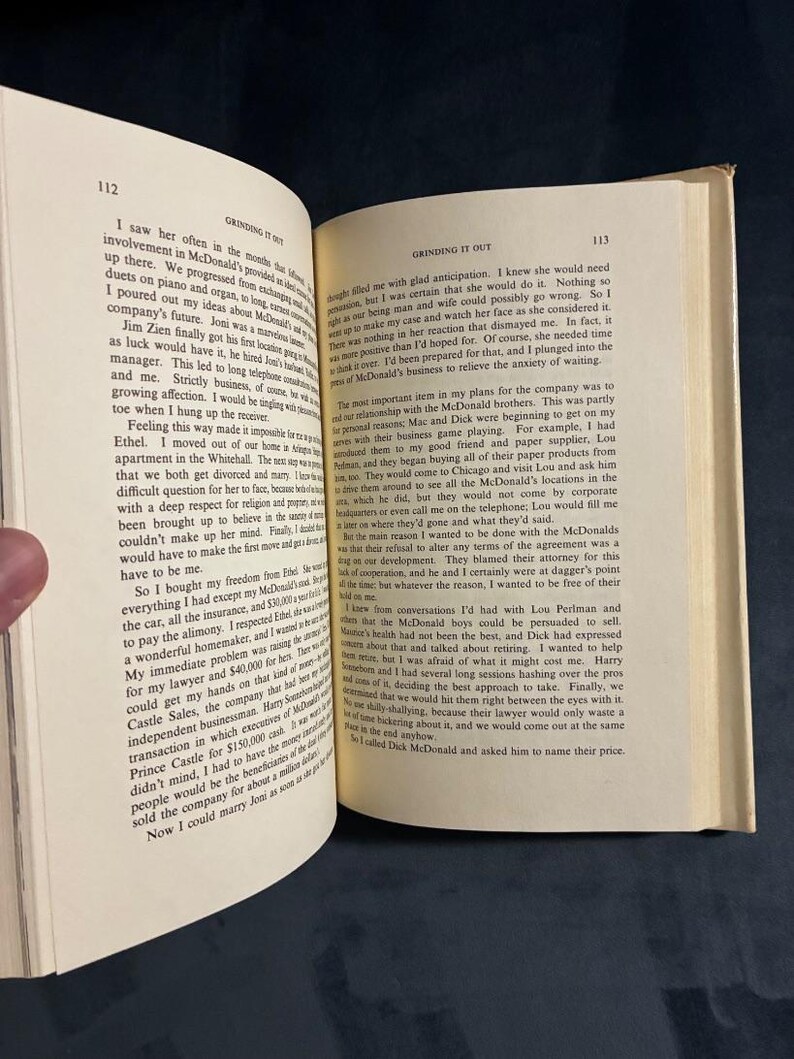 Grinding It Out: The Making of McDonald's by Ray Kroc with Robert Anderson 1977 First Edition First Printing Near Fine/Near Fine image 6