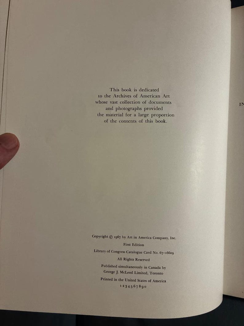 Der Künstler in Amerika, herausgegeben von den Redakteuren von Art in America, 1967, Erstausgabe, erster Druck, Zustand: Gut bis Sehr gut Bild 3