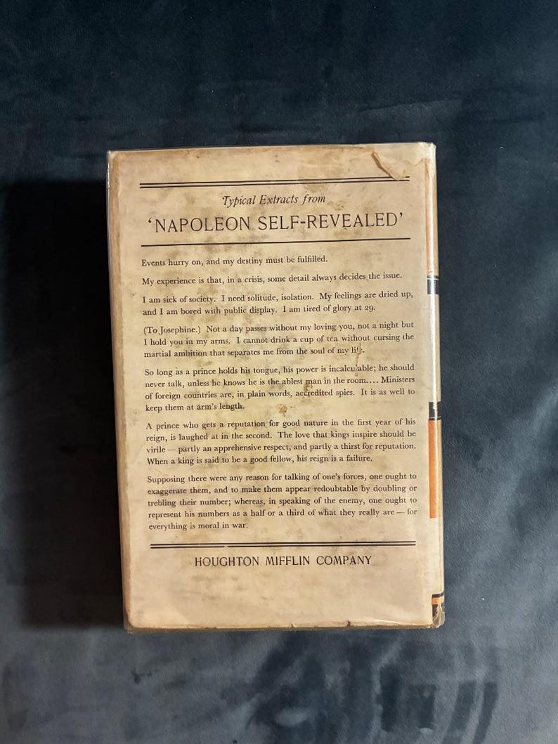 Napoleon Self-Revealed in 300 Selected Letters by Edited by J. M. Thompson 1934 First Edition First Printing Very Good/Good image 7