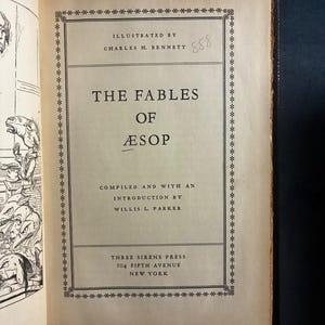 The Fables of Aesop, 1931, ill. by Charles Bennett Three Sirens Press Edition image 5