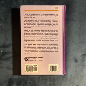 Guida da campo alle conchiglie della costa del Texas di Jean Andrews 1992 Prima edizione Prima stampa Quasi perfetto Copertina rigida immagine 5