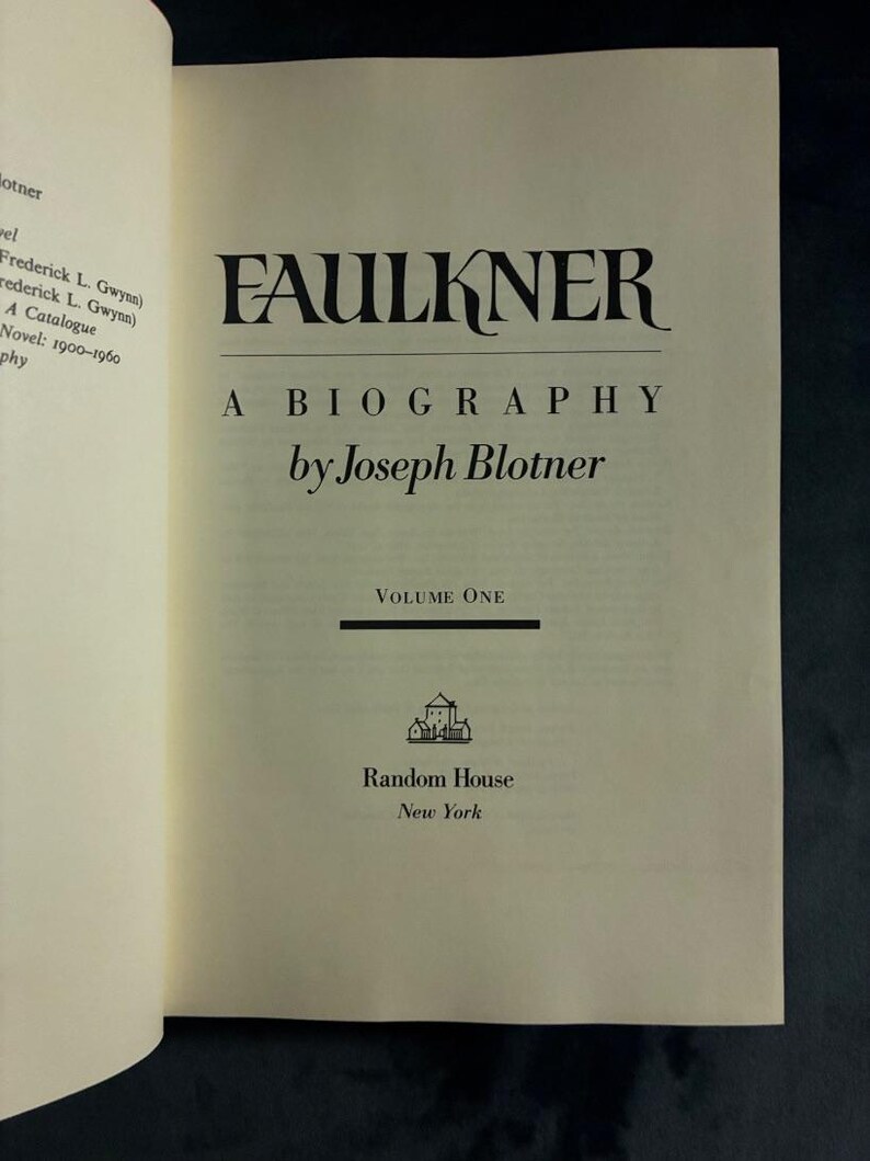 Faulkner: A Biography by Joseph Blotner 1974 First Edition Second Printing Fine/Near Fine image 3