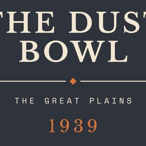 Dust Bowl Literary Pennant | Plains History Print | Vintage Americana Wall Art image 12