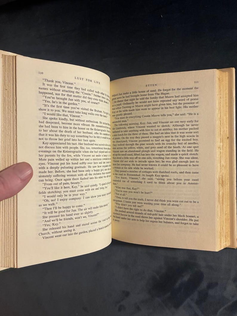 Lust For Life by Irving Stone 1934 Doubleday Edition Near Fine/Very Good image 5