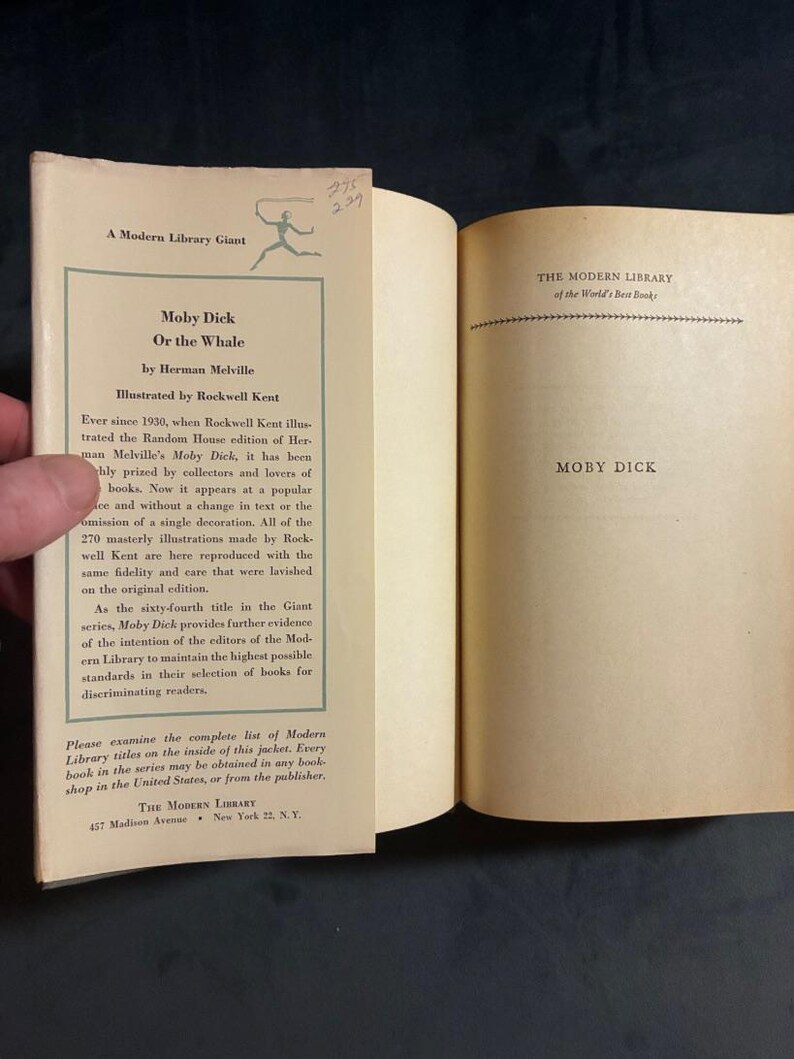 Moby Dick, or The Whale by Herman Melville First Modern Library Giant Edition 1944 image 4