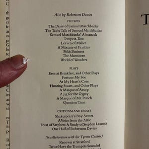 Os Anjos Rebeldes, de Robertson Davies, 1982, Primeira Edição, Segunda Impressão, Quase Perfeito/Bom, Capa Dura imagem 3
