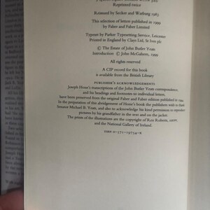 John McGahern Signed and Inscribed - Letters of J.B. Yeats 1st/1st image 7