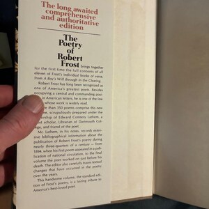 Poésie de Robert Frost, 1969, Première édition, Premier tirage, État proche du neuf/Très bon image 2
