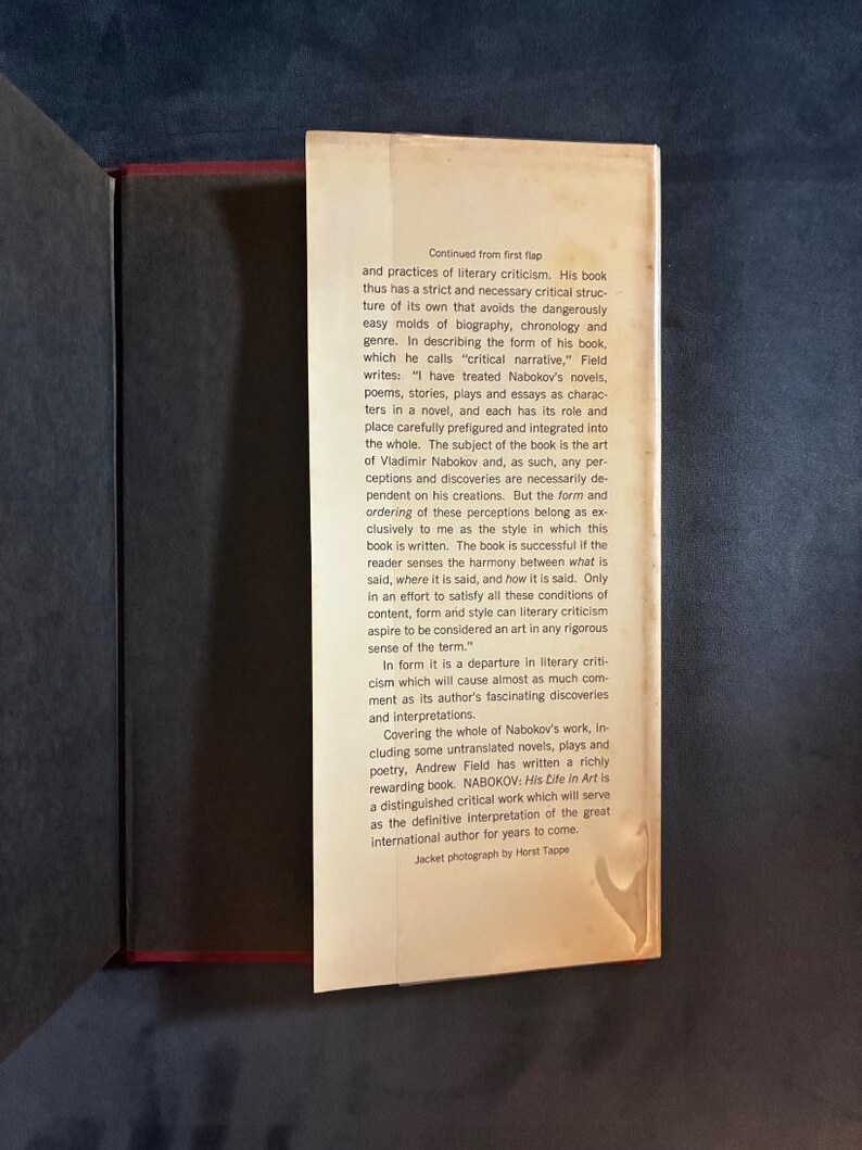 Nabokov: His Life in Art by Andrew Field First Edition First Printing Near Fine/Very Good Hardcover image 3