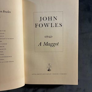 A Maggot by John Fowles First Edition First Printing Near Fine/Very Good image 3