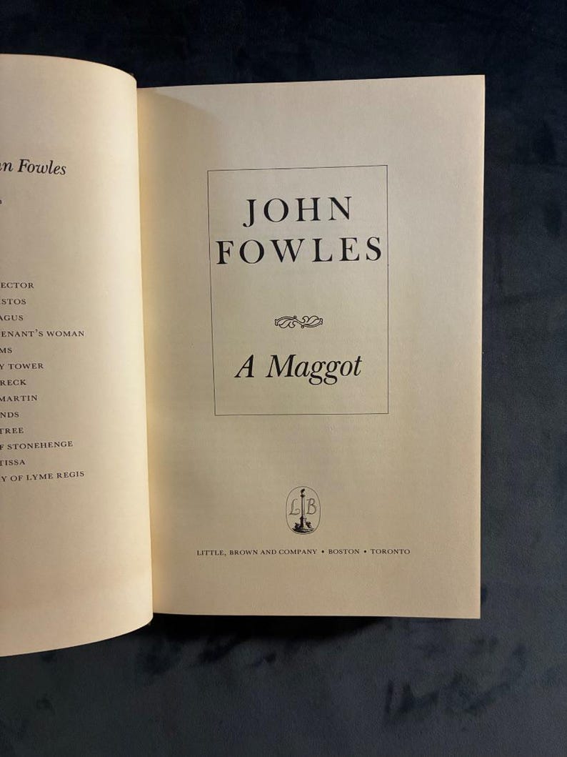 A Maggot by John Fowles First Edition First Printing Near Fine/Very Good image 3