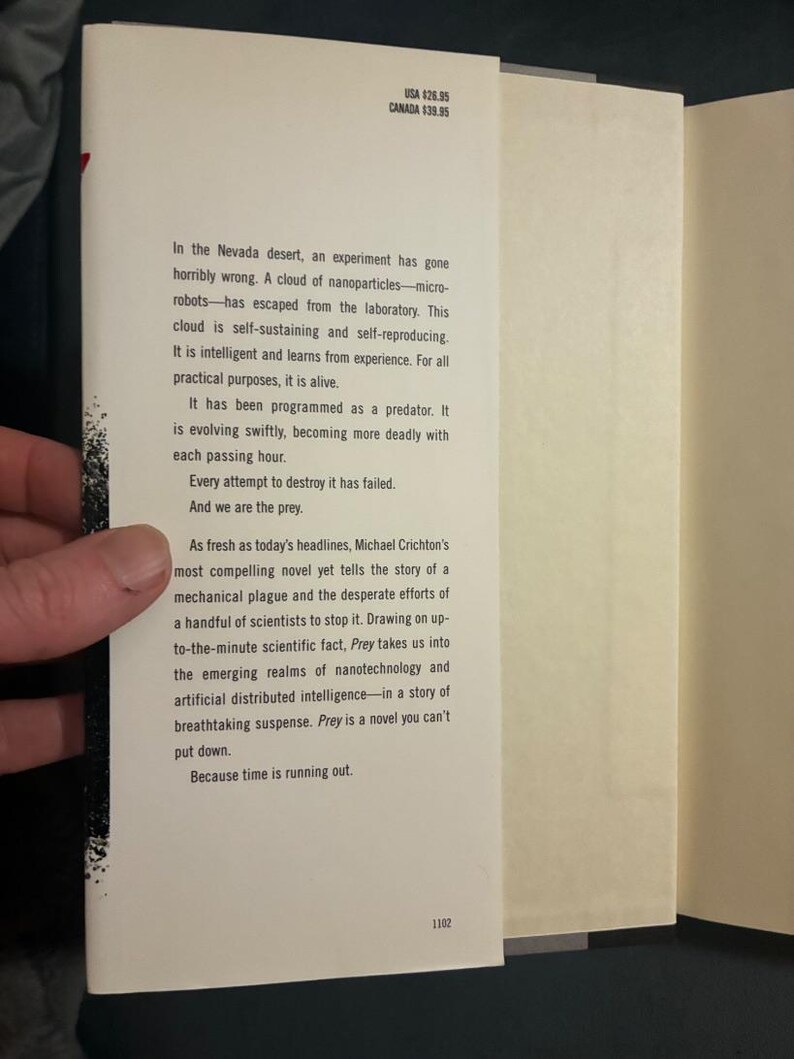 Prey von Michael Crichton, 2002, Erstausgabe, erster Druck, sehr guter bis nahezu neuwertiger Zustand Bild 2