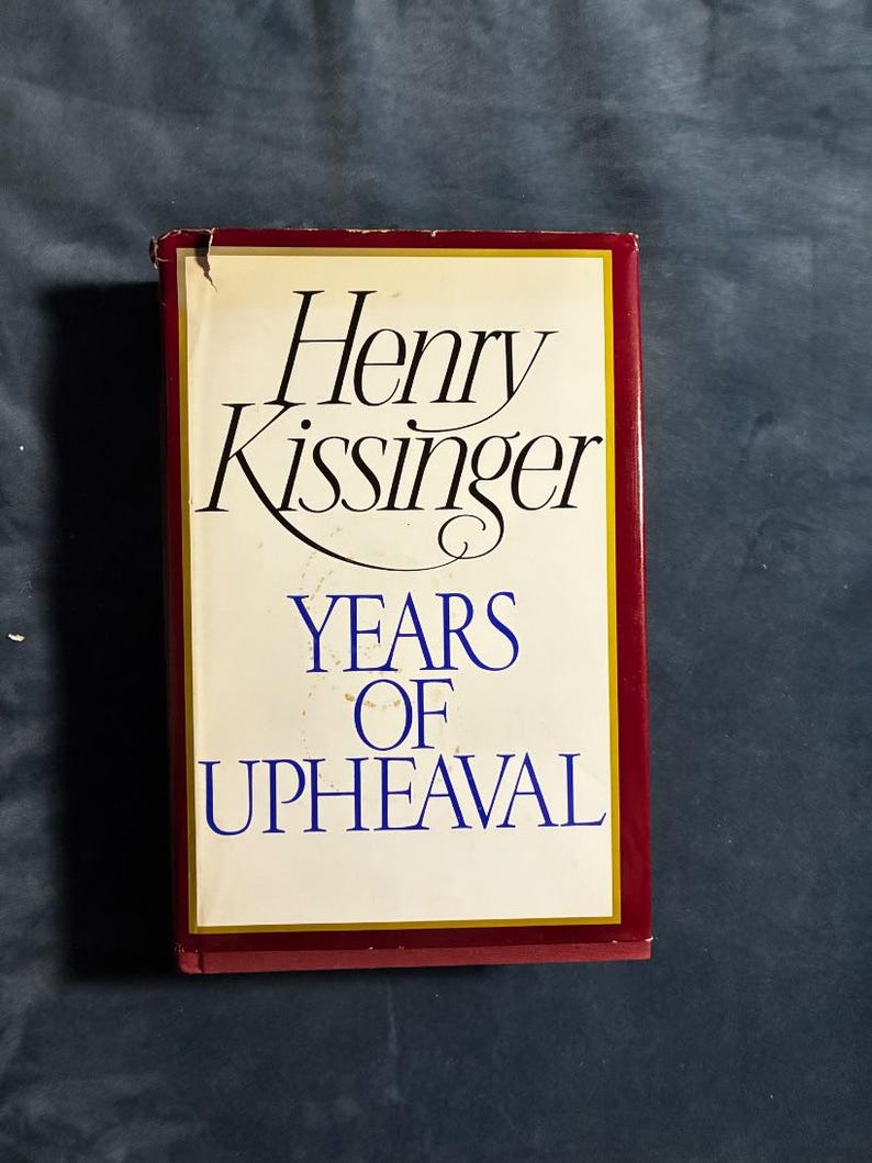 Years of Upheaval by Henry A. Kissinger 1982 Little, Brown Edition Near Fine/Very Good image 1