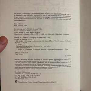 Isis Magic: Cultivating a Relationship with the Goddess of 10,000 Names by M. Isidora Forrest 2001 First Edition First Printing Very Good image 4