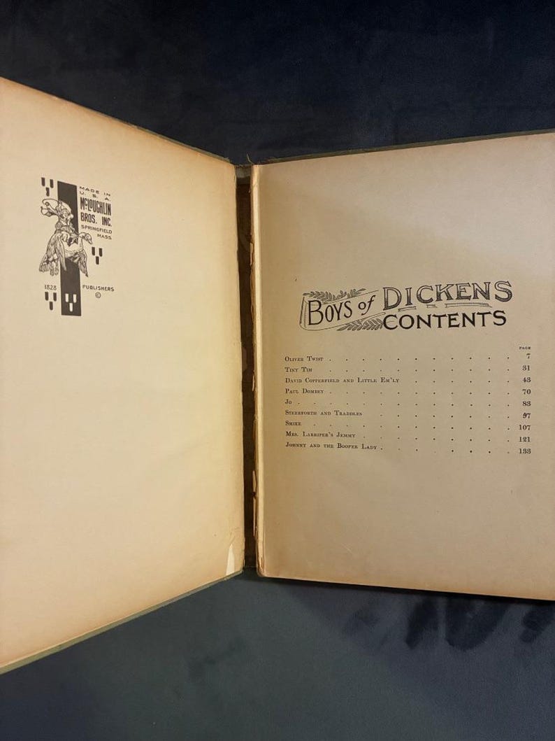 Los chicos de Dickens, McLoughlin Bros., edición Springfield. Bueno. imagen 6