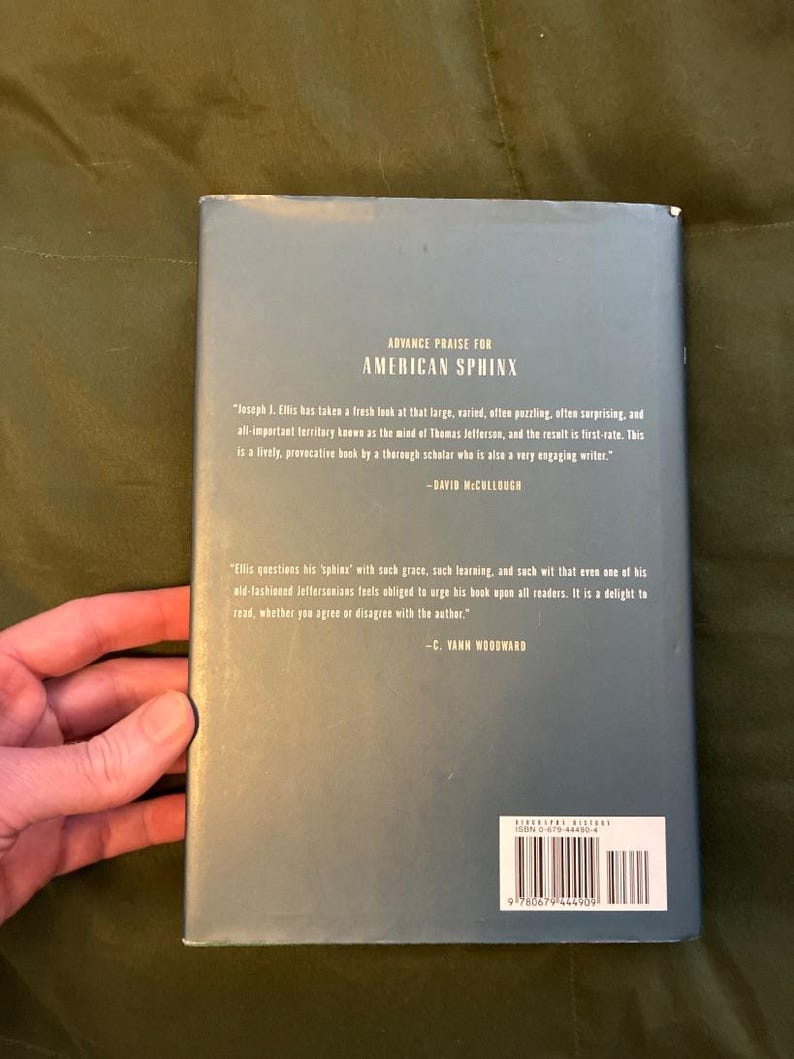 American Sphinx: Thomas Jefferson Character Study by Joseph J. Ellis (First Edition) image 5