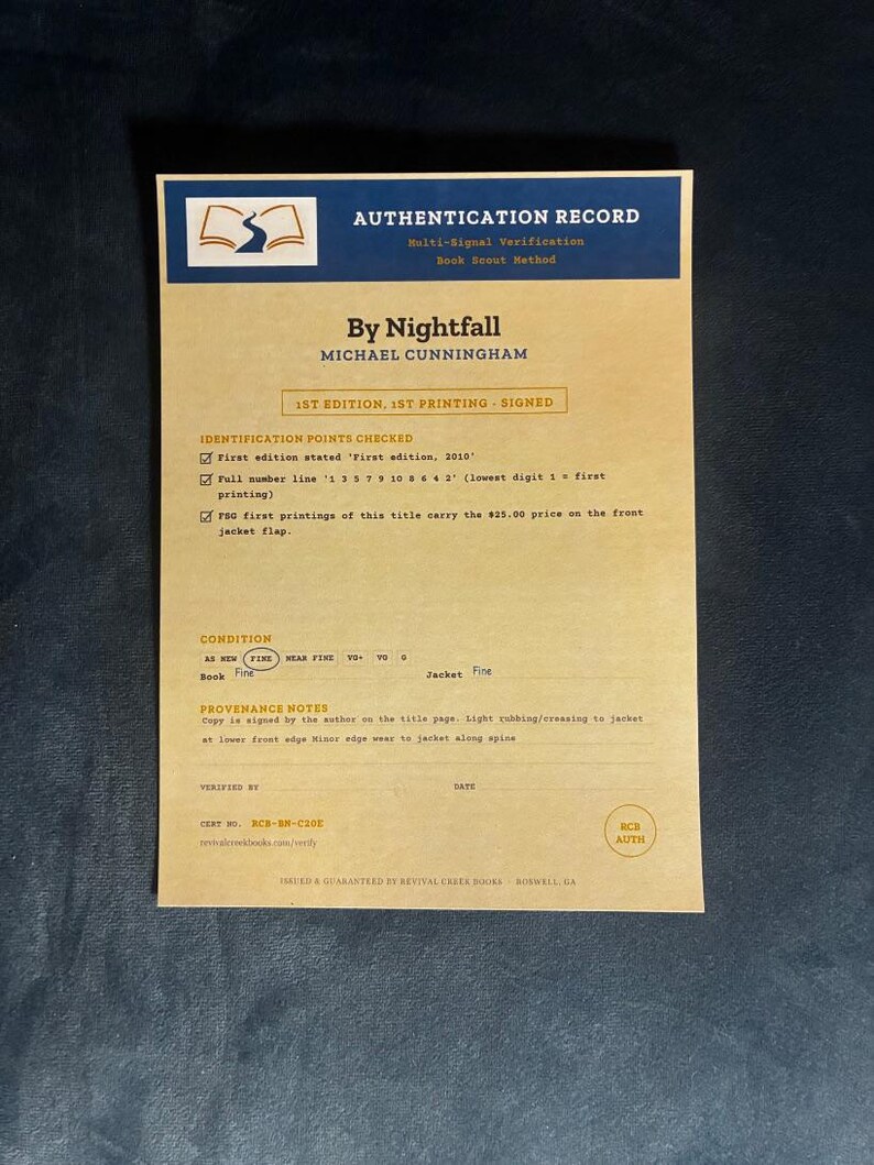 Michael Cunningham By Nightfall Signed First Edition Hardcover Book image 3