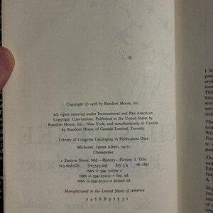 Chesapeake di James Michener Prima edizione Prima stampa Quasi perfetto/Ottimo Copertina rigida immagine 4