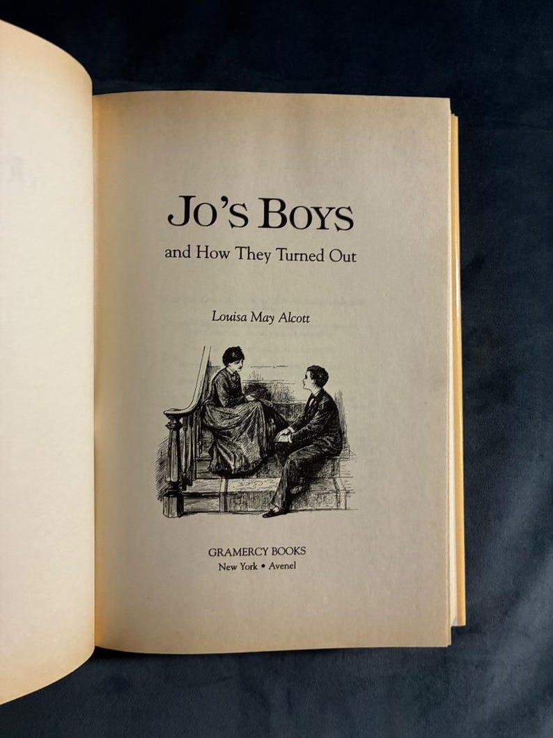 Los hijos de Jo y cómo resultaron ser de Louisa May Alcott, edición de Gramercy Books de 1994, primera impresión, casi perfecto/casi perfecto. imagen 5