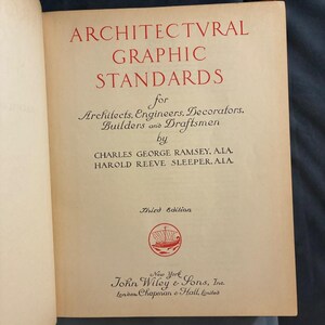 Architectural Graphic Standards by Ramsey & Sleeper 3rd Edition Very Good image 5